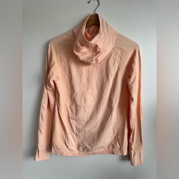 NWOT Sweaty Betty Athlete Hooded Long Sleeve Running Top In Sunset Pink - Medium - Picture 14 of 16